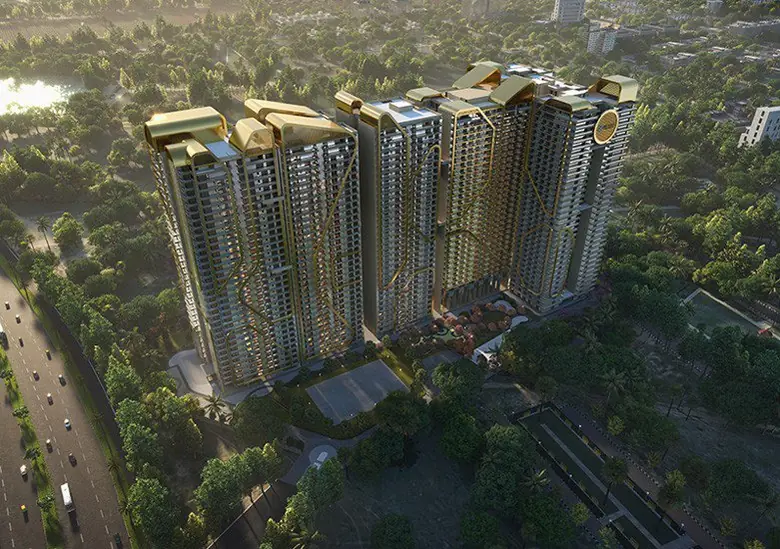Aerial view of a GB Realty residential development