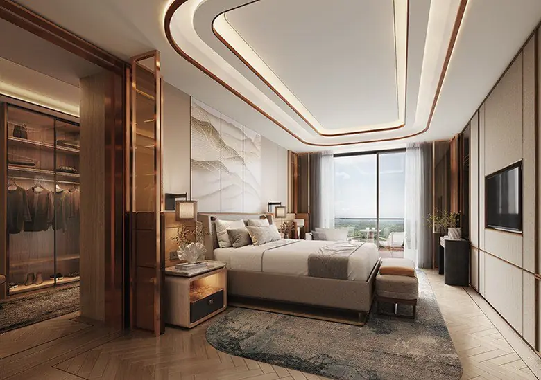 Master bedroom with walk-in wardrobe
